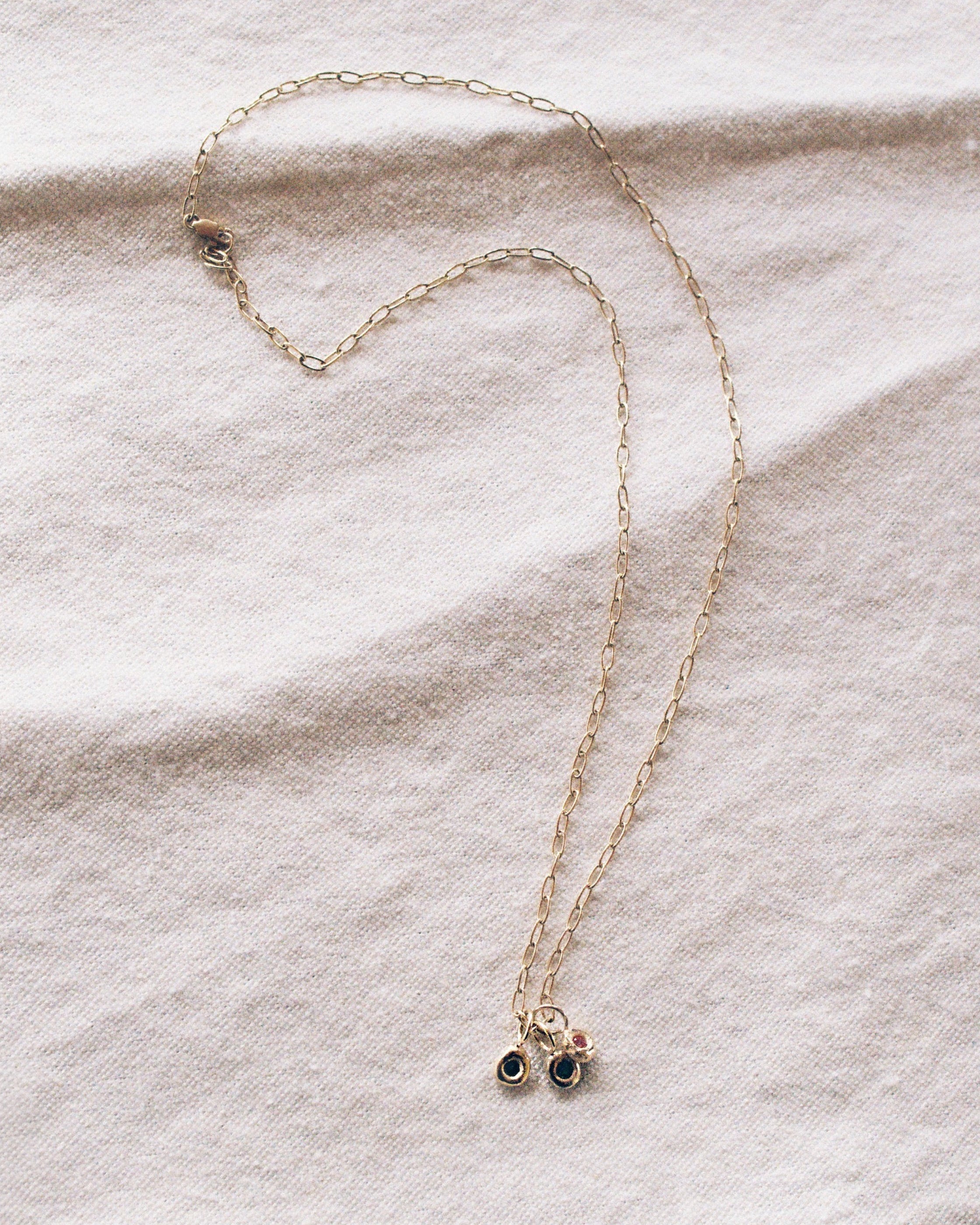 Cadena PAPER CLIP en Plata Bañada en Oro 18k