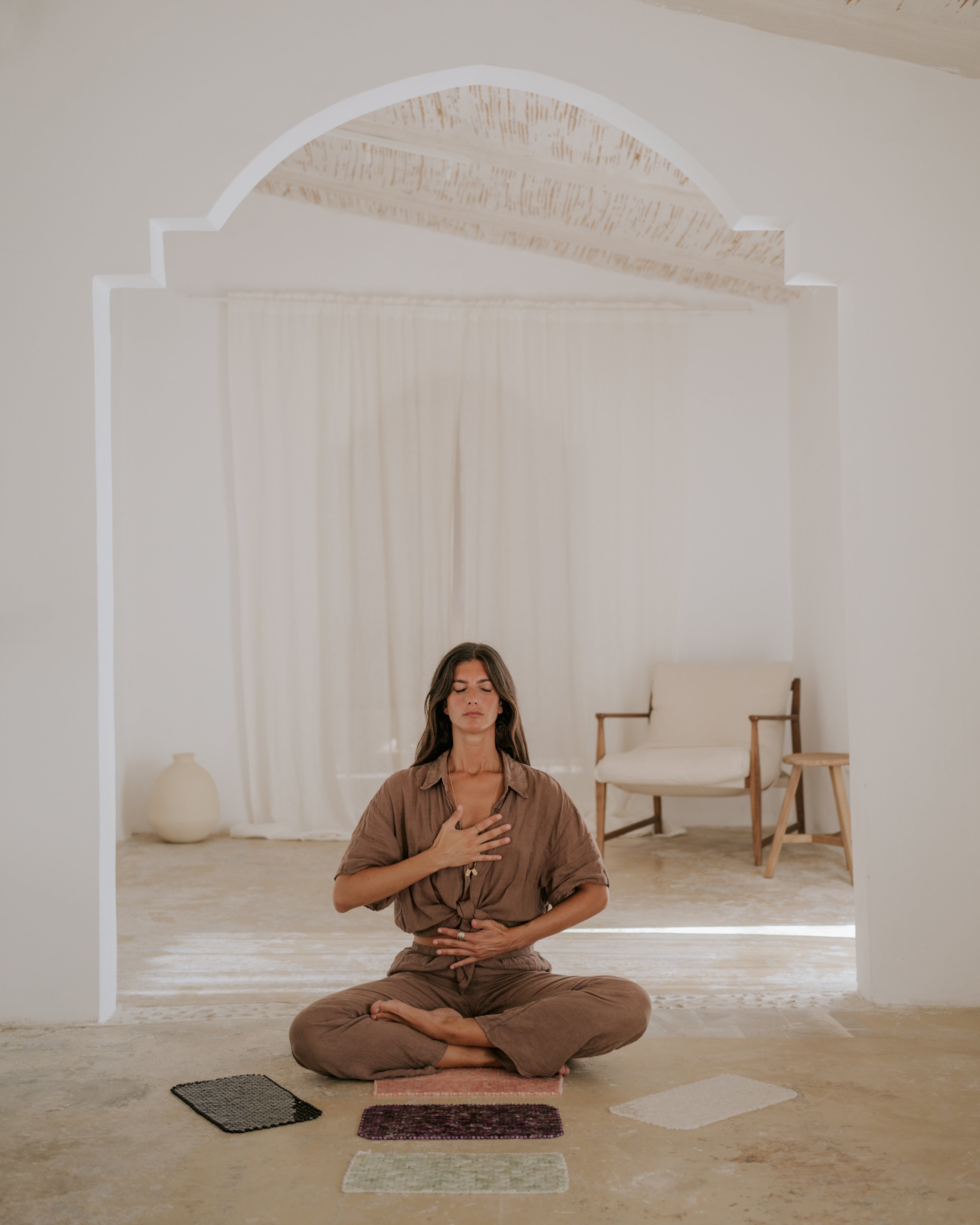 Clear Quartz Crystal Energy Mat