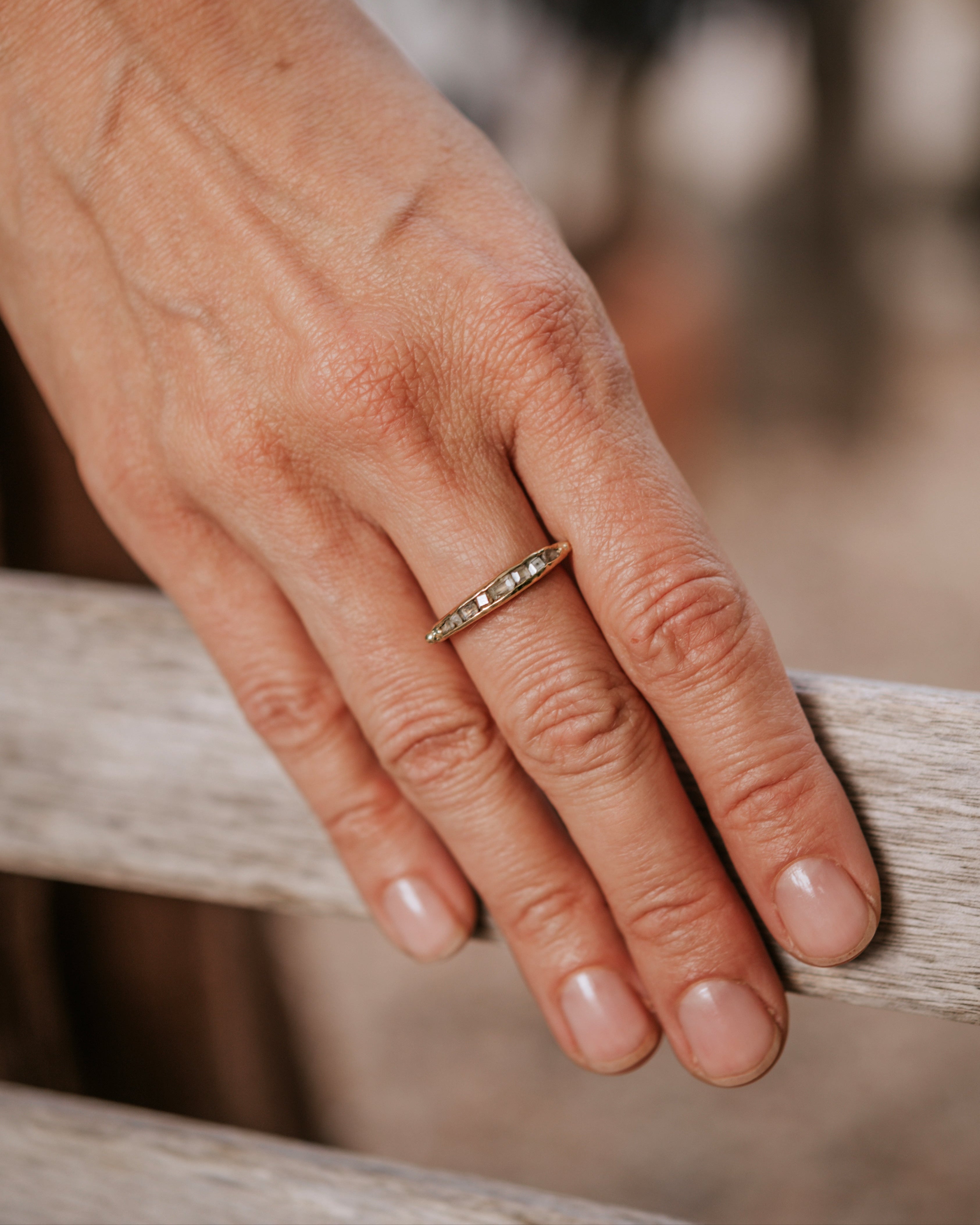 Anillo Deiá en Plata y Oro de 18k con Diamantes