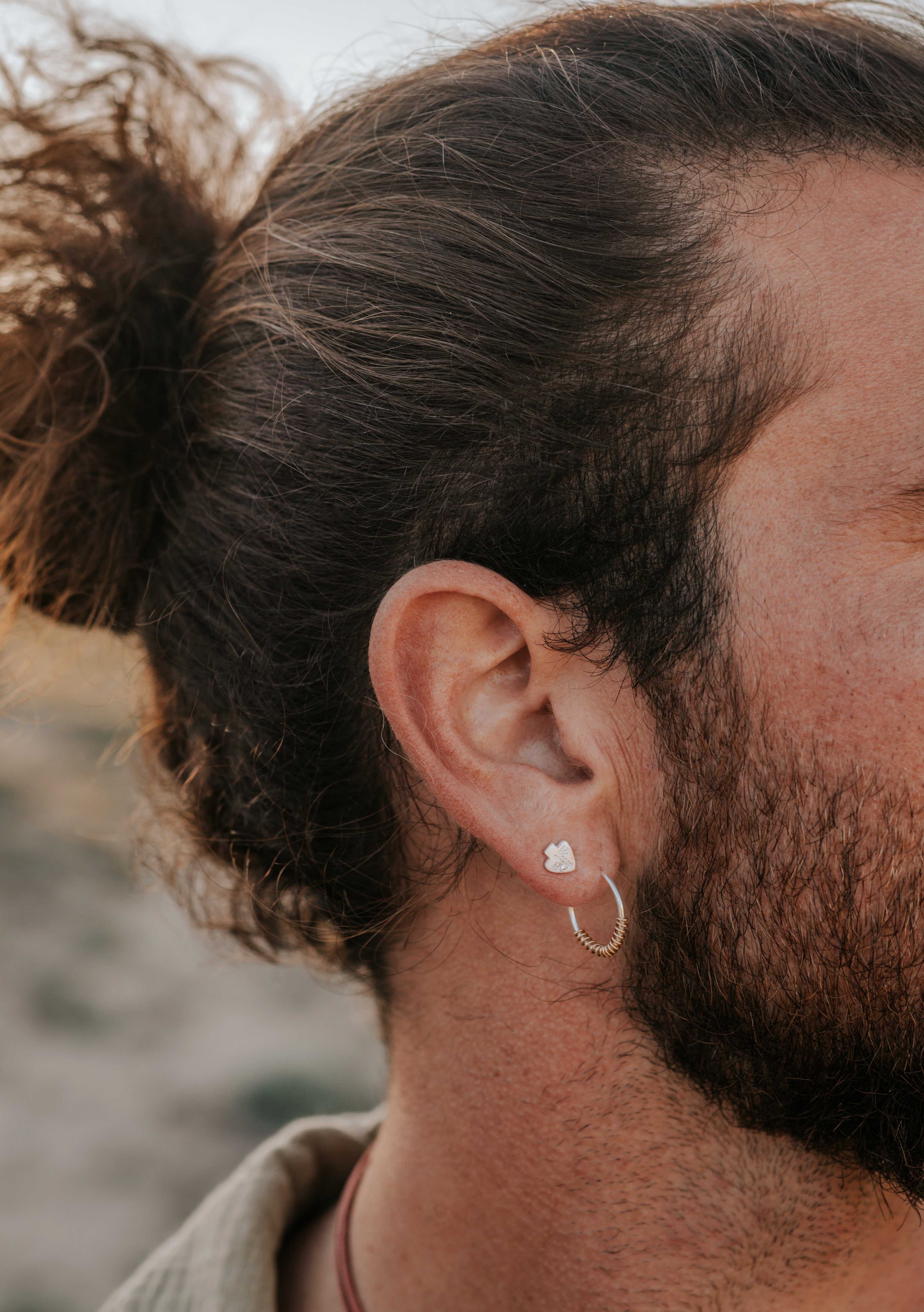 Pendientes Nómada en Plata y Baño en Oro 18k