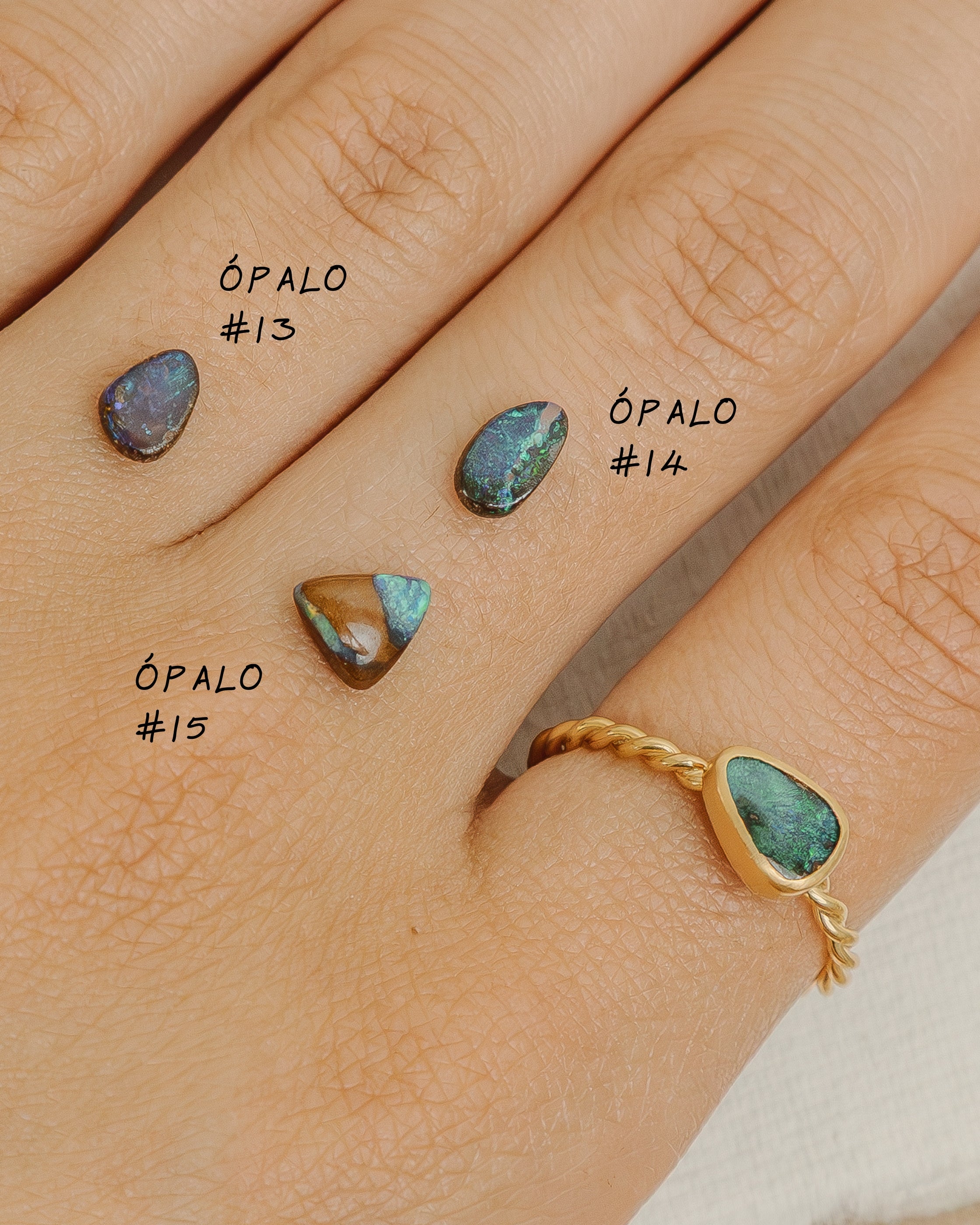 Gracia Ring · Braided Solitaire with Opal · Limited Edition
