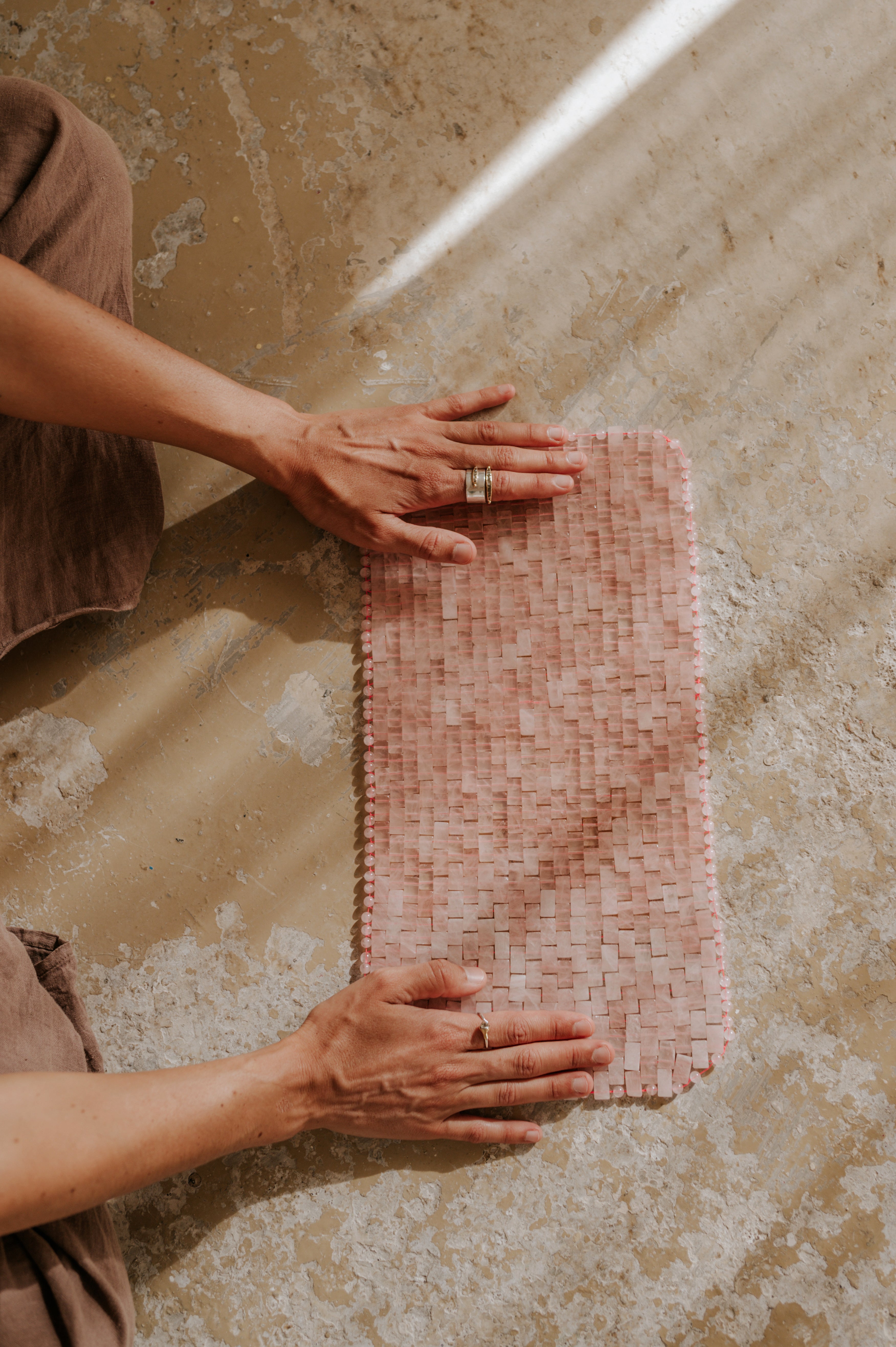 Crystal Energy Mat de Cuarzo Rosa