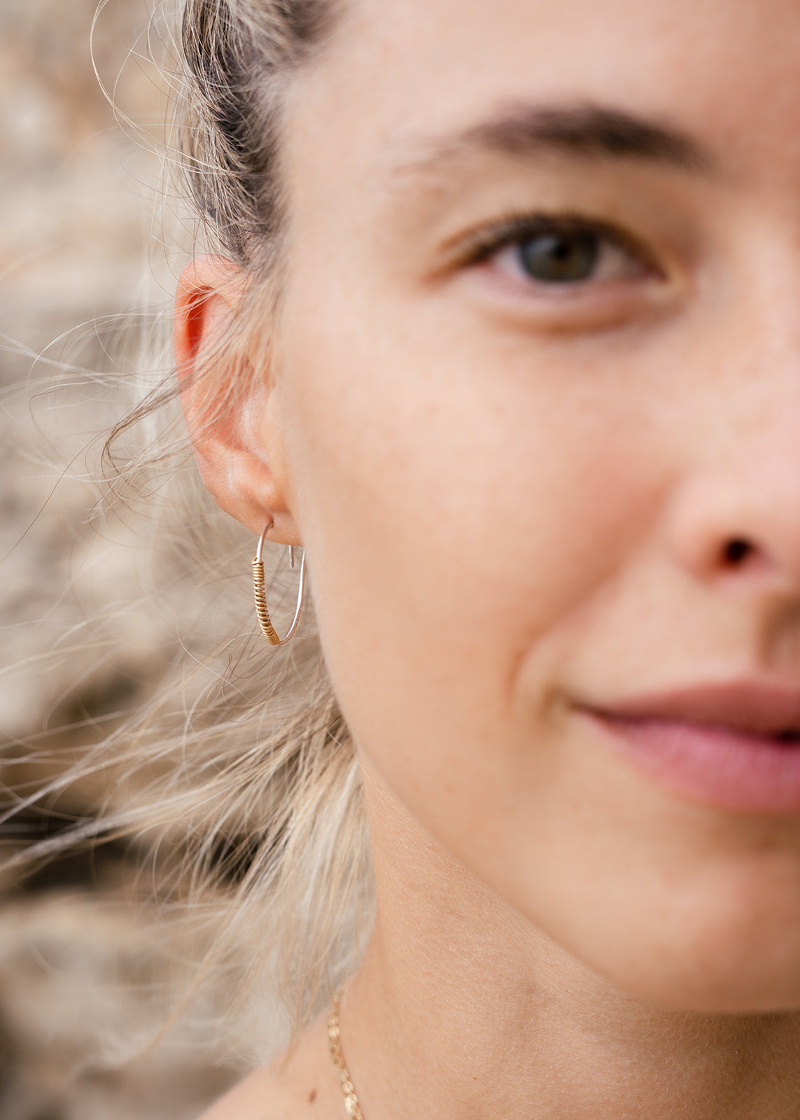 Pendientes Nómada en Plata y Baño en Oro 18k