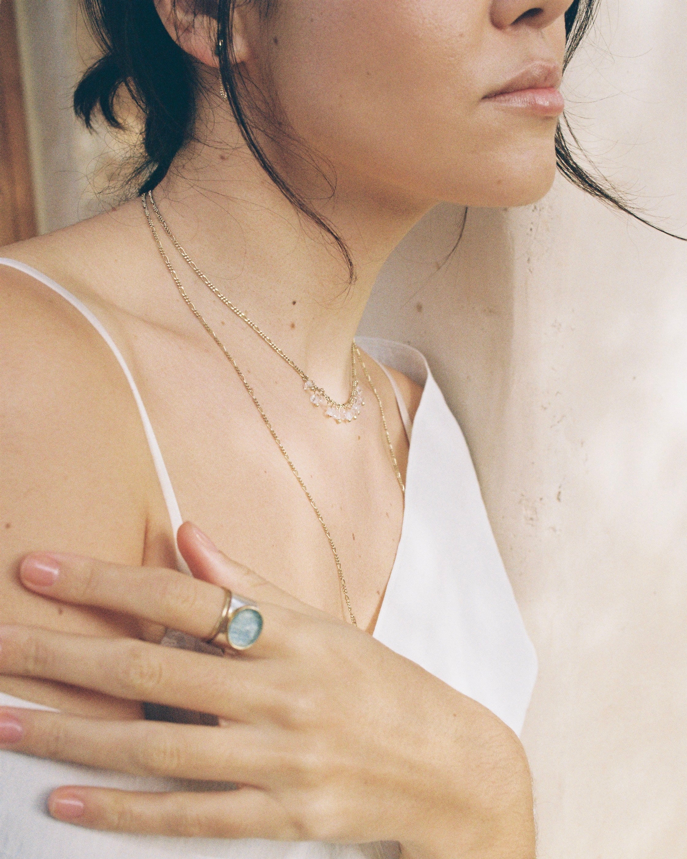 ASTRA with Herkimer quartz in 18k gold