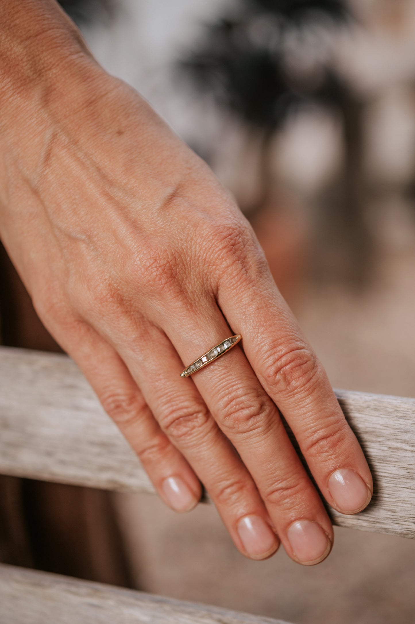 Anillo Deiá en Plata y Oro de 18k reciclados y diamantes.