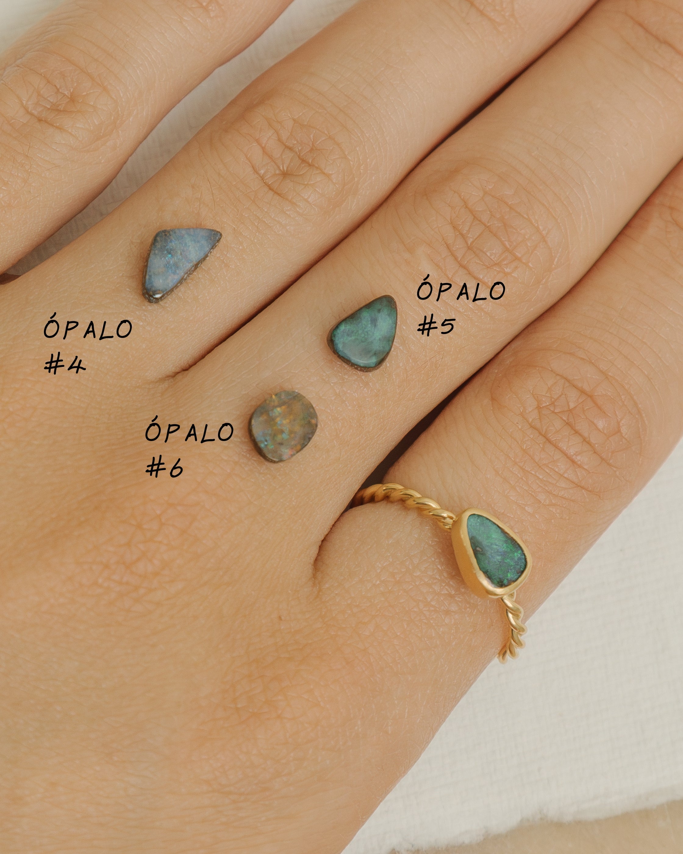 Gracia Ring · Braided Solitaire with Opal · Limited Edition