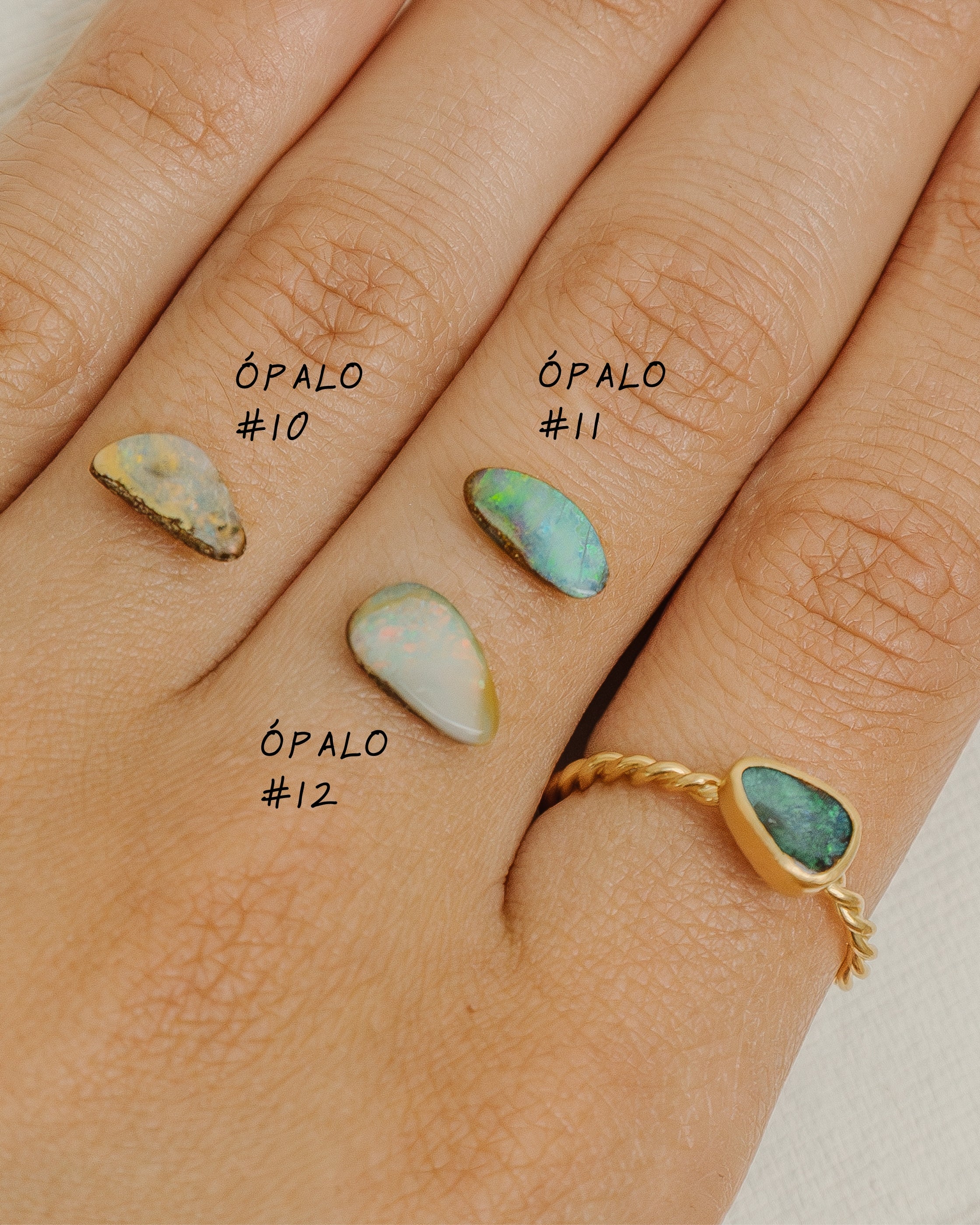 Gracia Ring · Braided Solitaire with Opal · Limited Edition