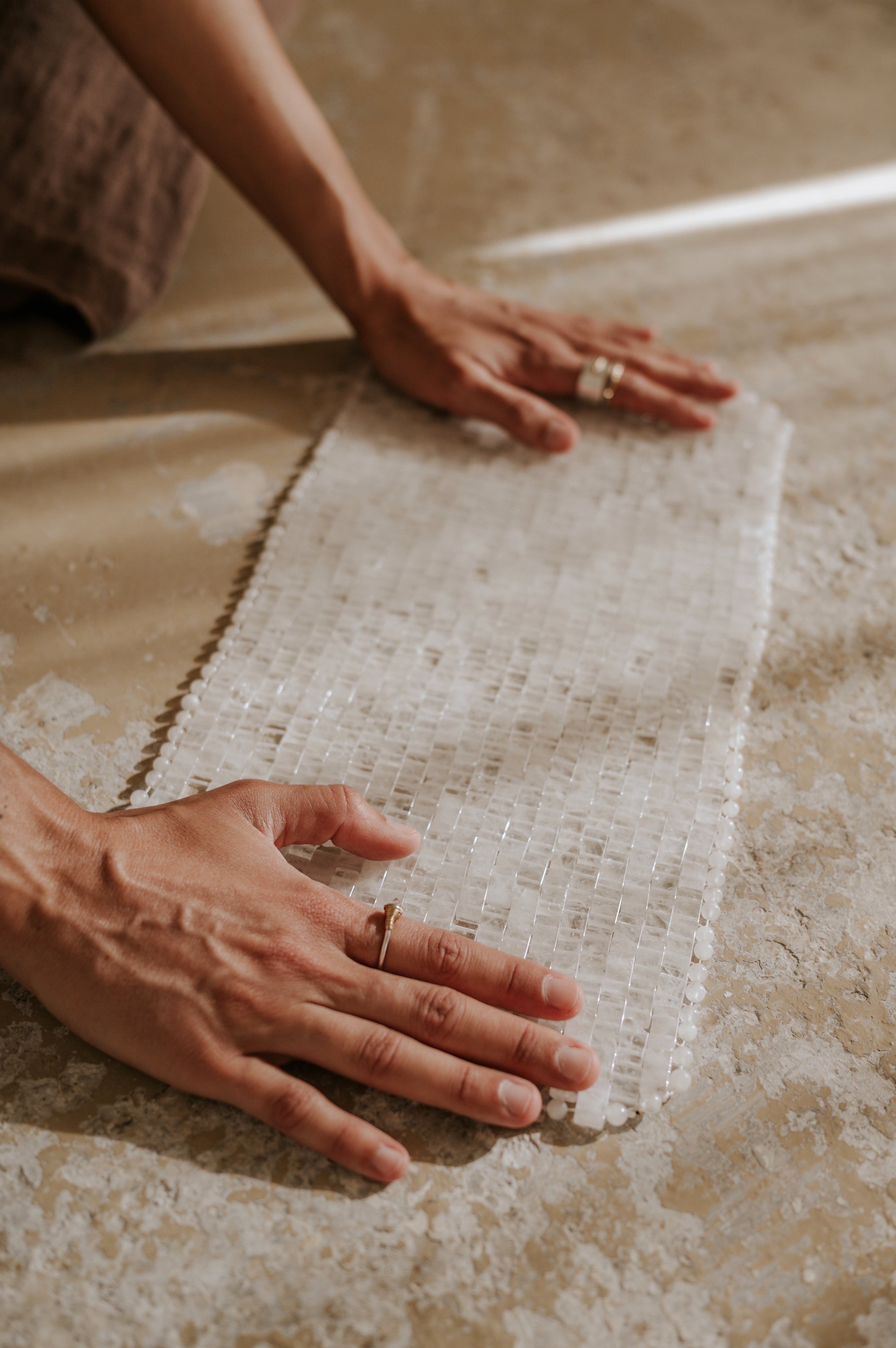 Clear Quartz Crystal Energy Mat