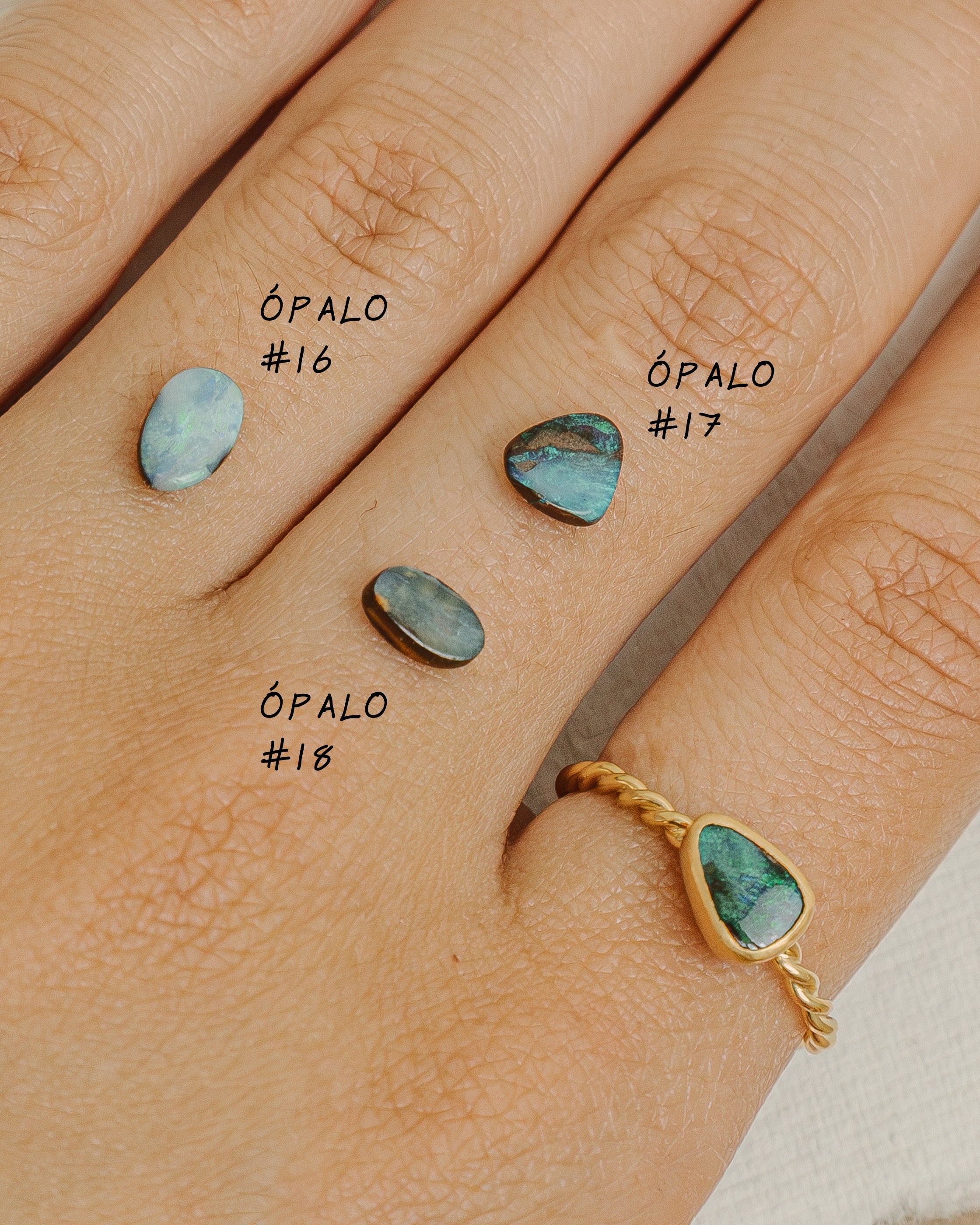 Gracia Ring · Braided Solitaire with Opal · Limited Edition