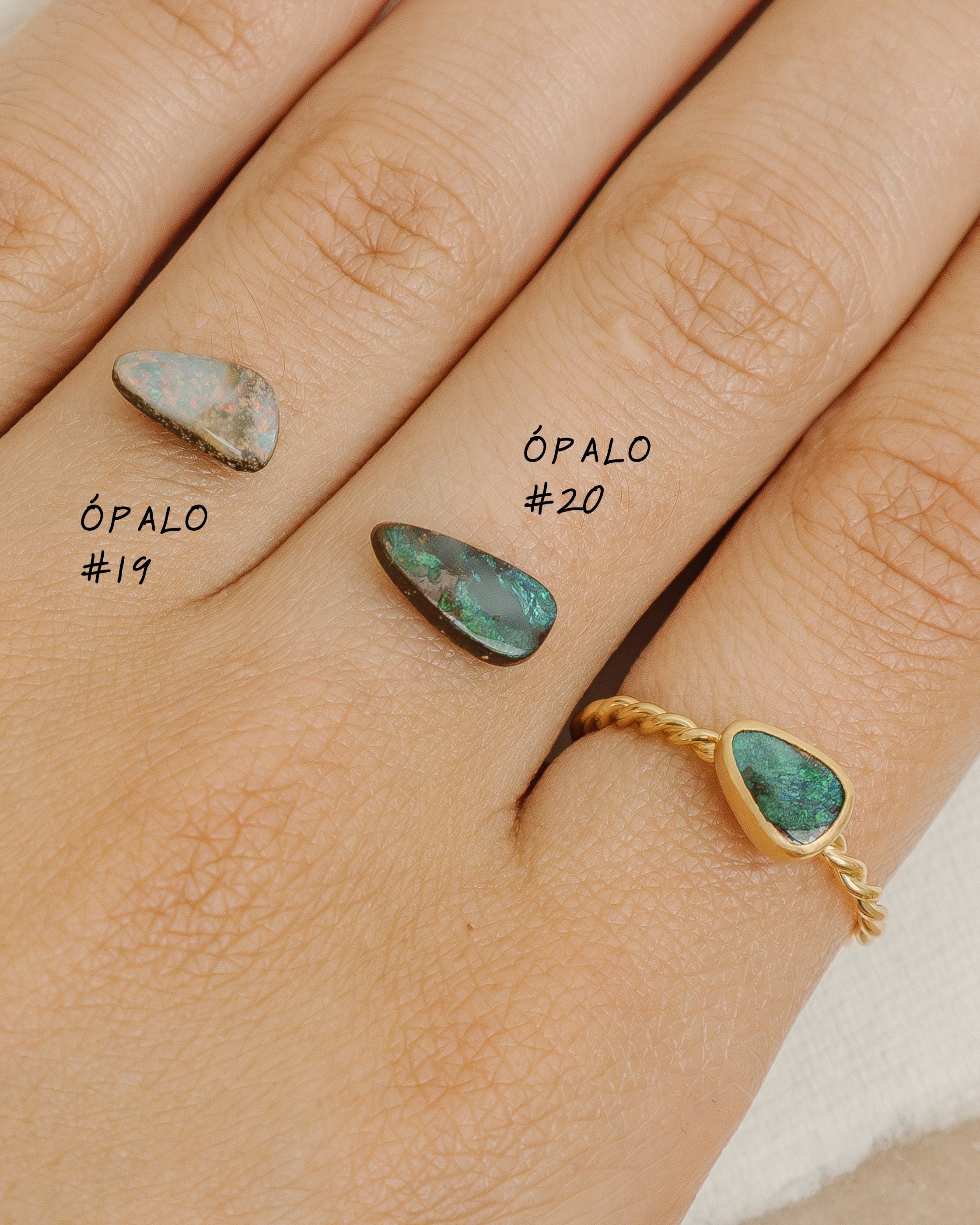 Gracia Ring · Braided Solitaire with Opal · Limited Edition