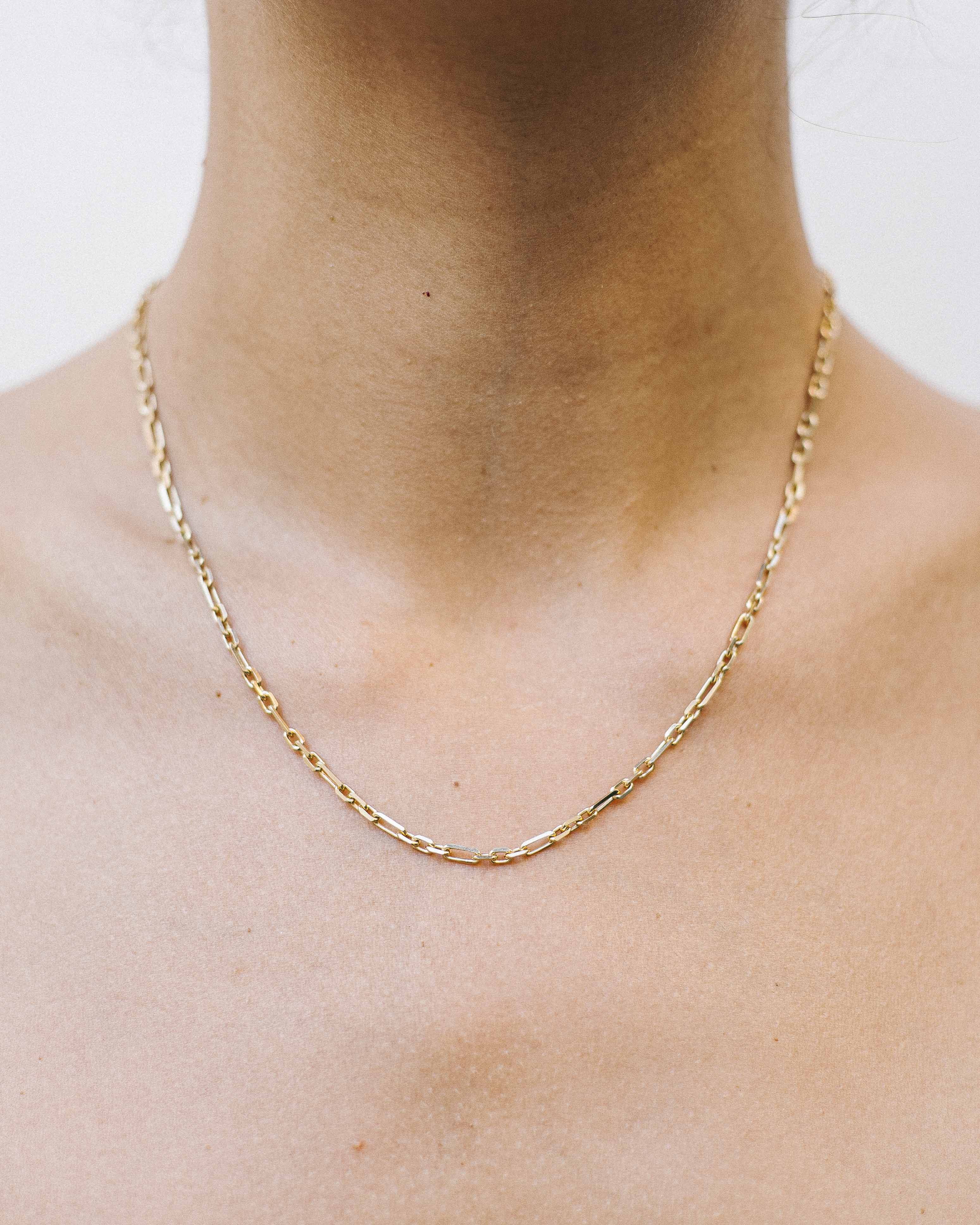 Cadena ANCHOR en Plata Bañada en Oro 18k