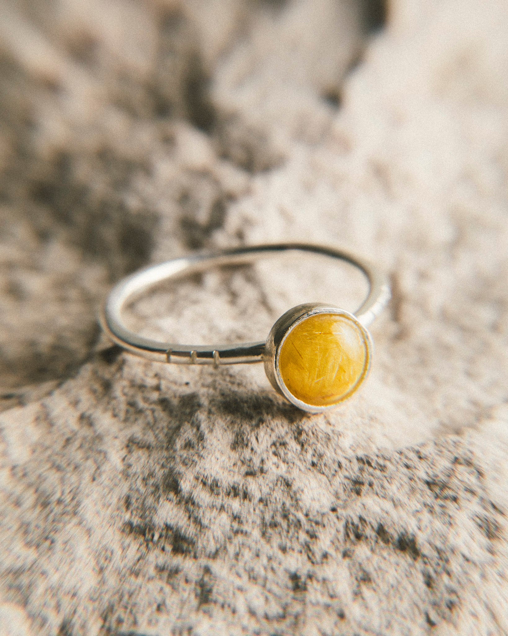 Anillo Alexa Cuarzo Rutilado en Plata Reciclada