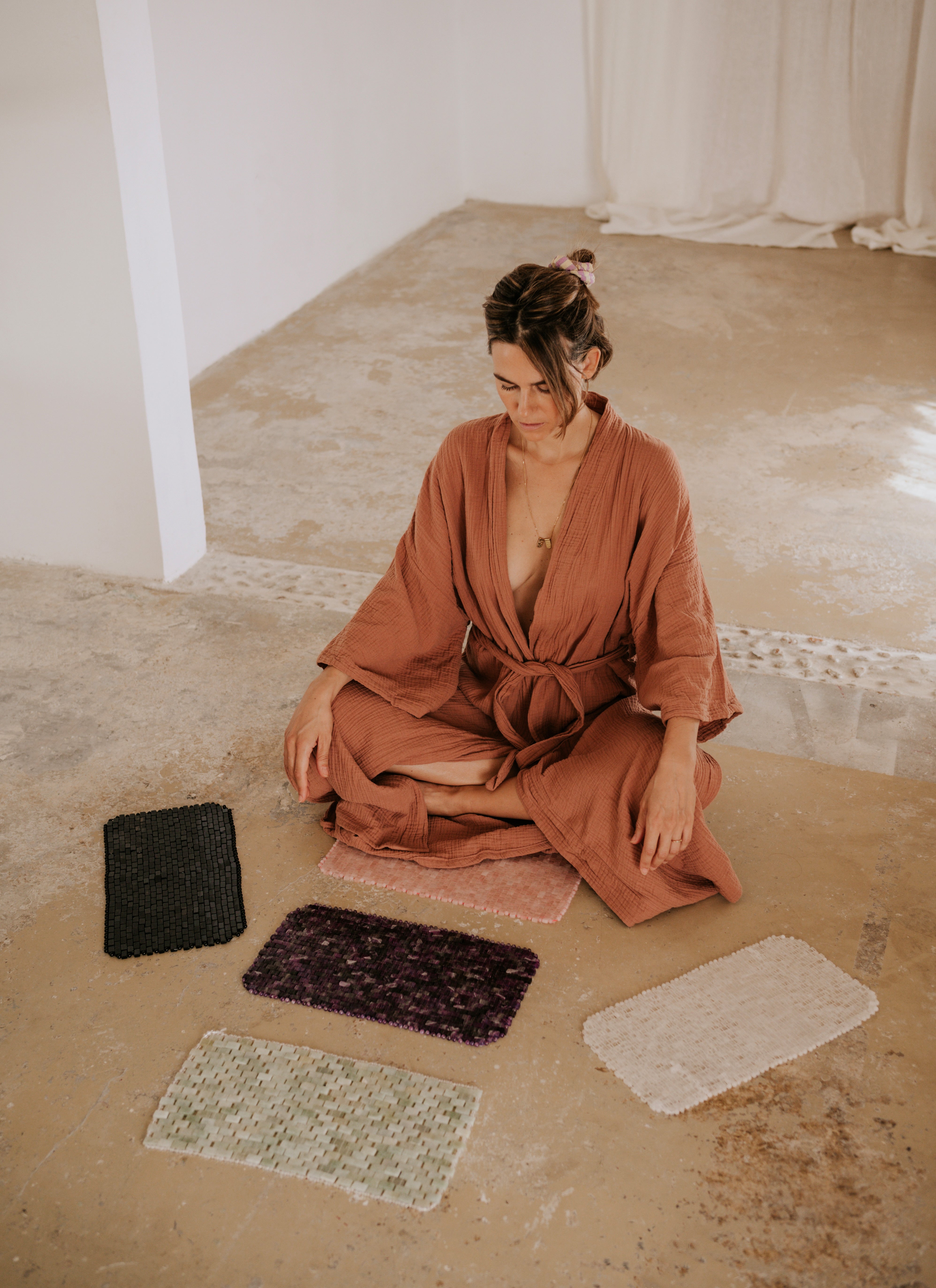 Clear Quartz Crystal Energy Mat