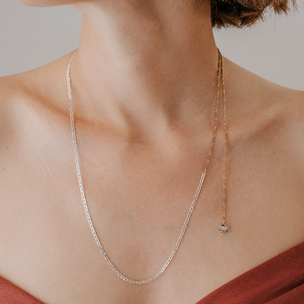Cadena INTUITION combinada en plata y baño de oro