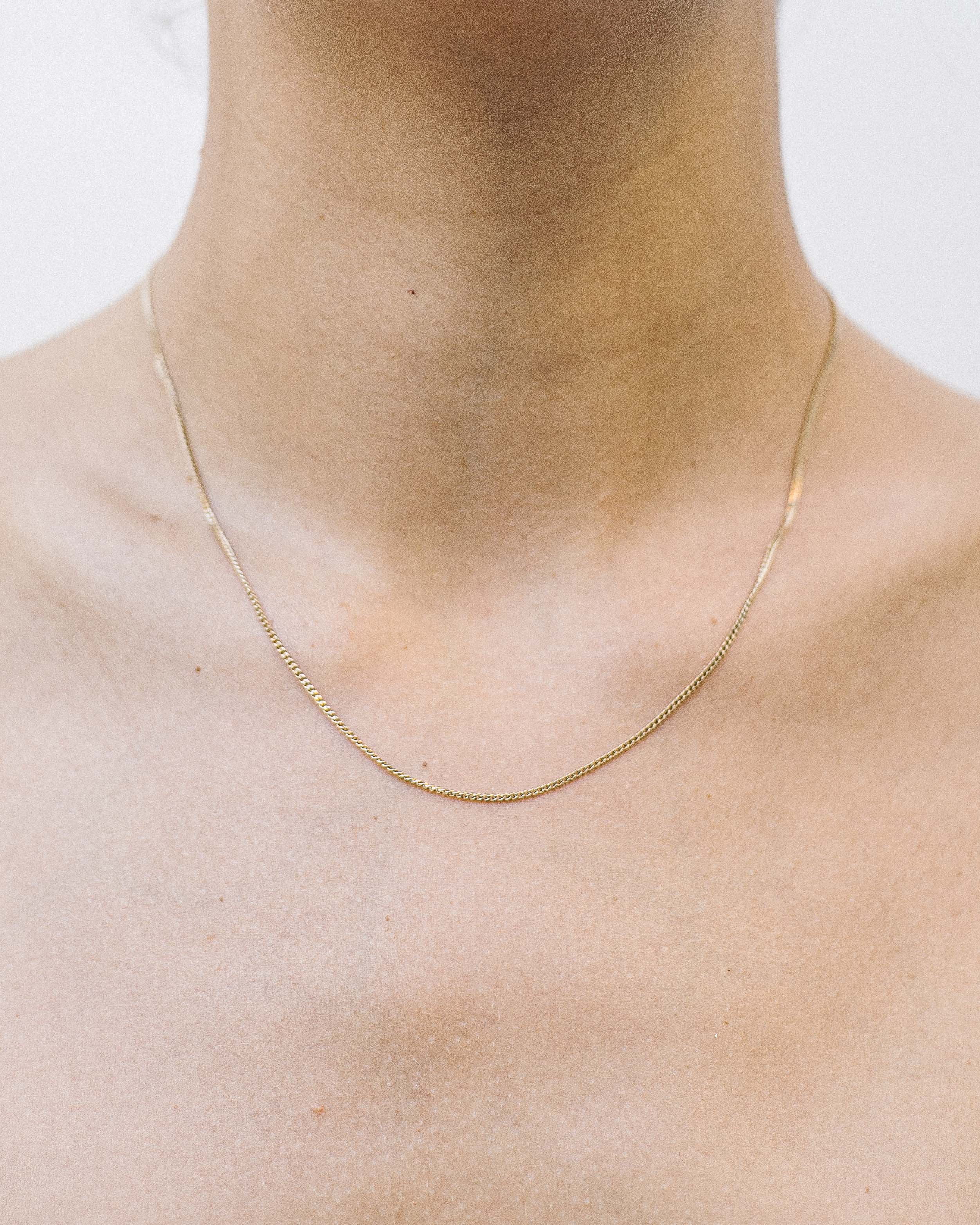 Cadena Lunita en plata reciclada bañada en oro de 18K