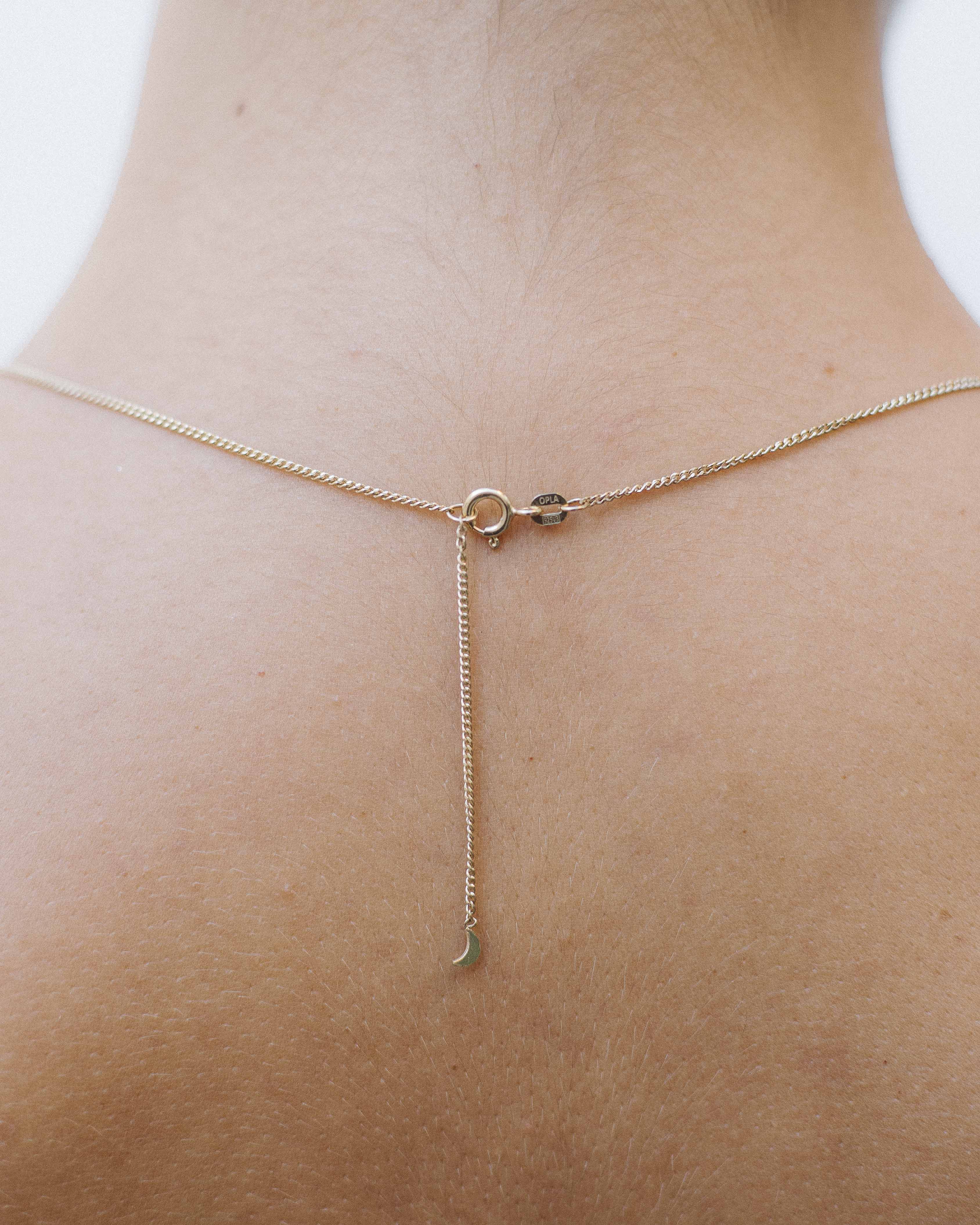 Cadena Lunita en plata reciclada bañada en oro de 18K