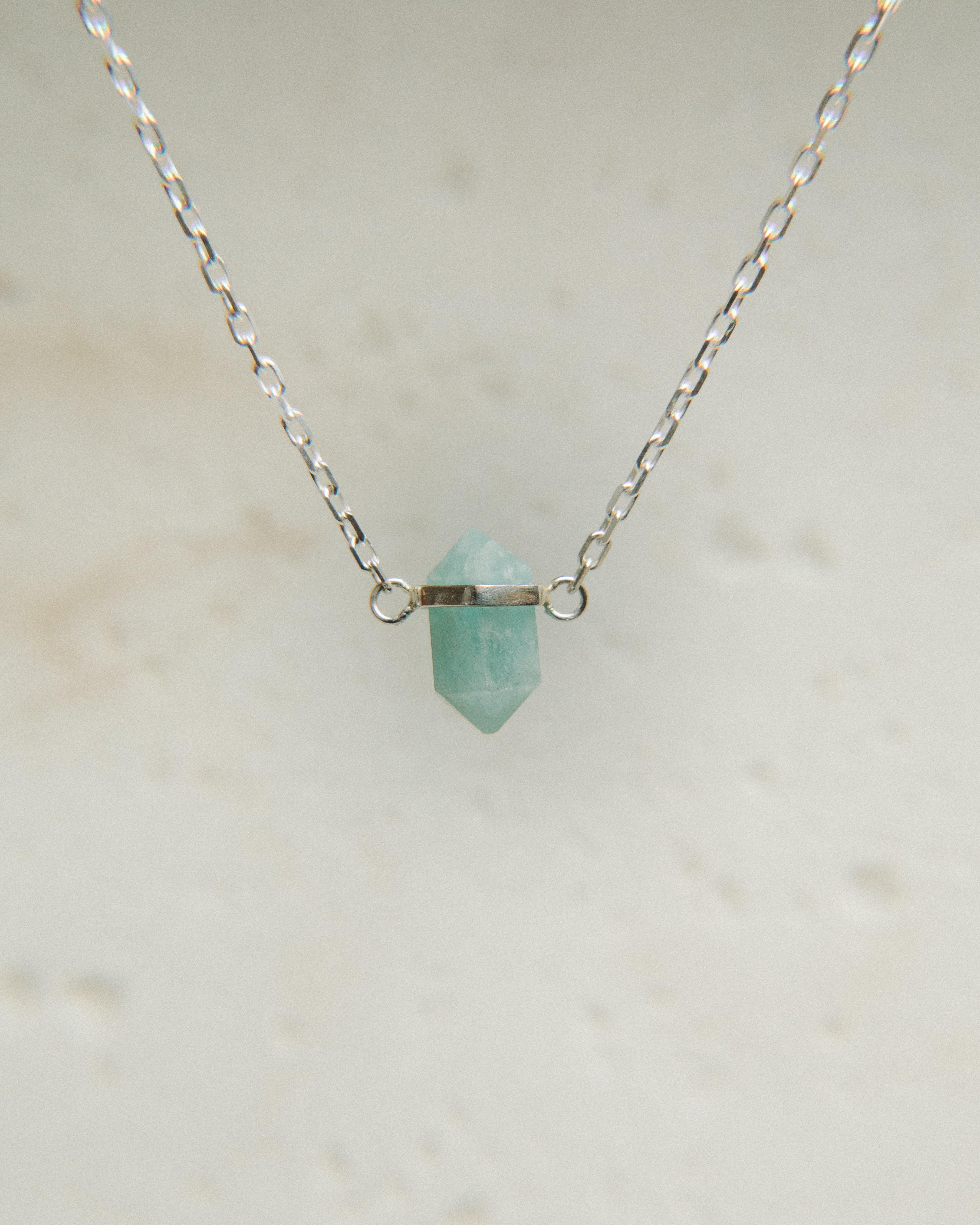 Collar Amazonita en Plata Reciclada