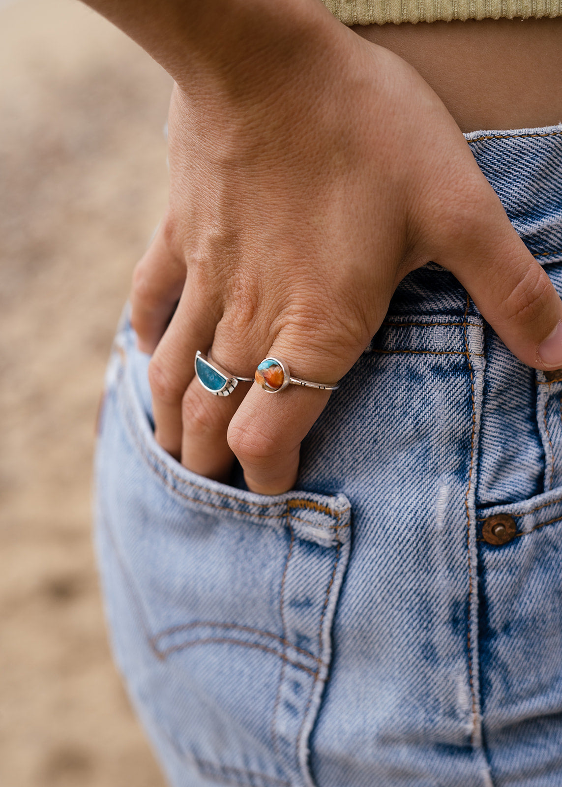 Anillo Sunshine con Apatita